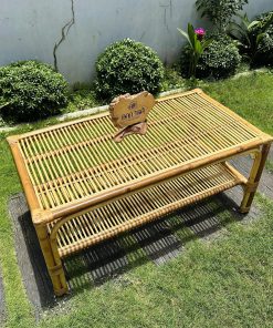 Bàn mây chữ nhật decor phòng khách