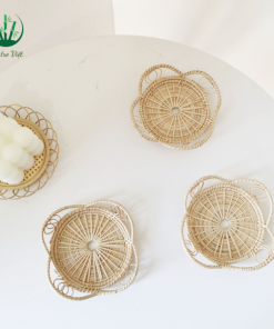 Lót cốc mây tre đan thủ công