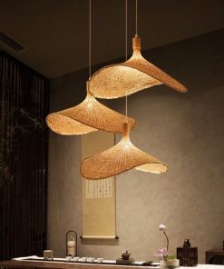 Đèn treo trần bằng Mây tre đan thủ công mới đẹp