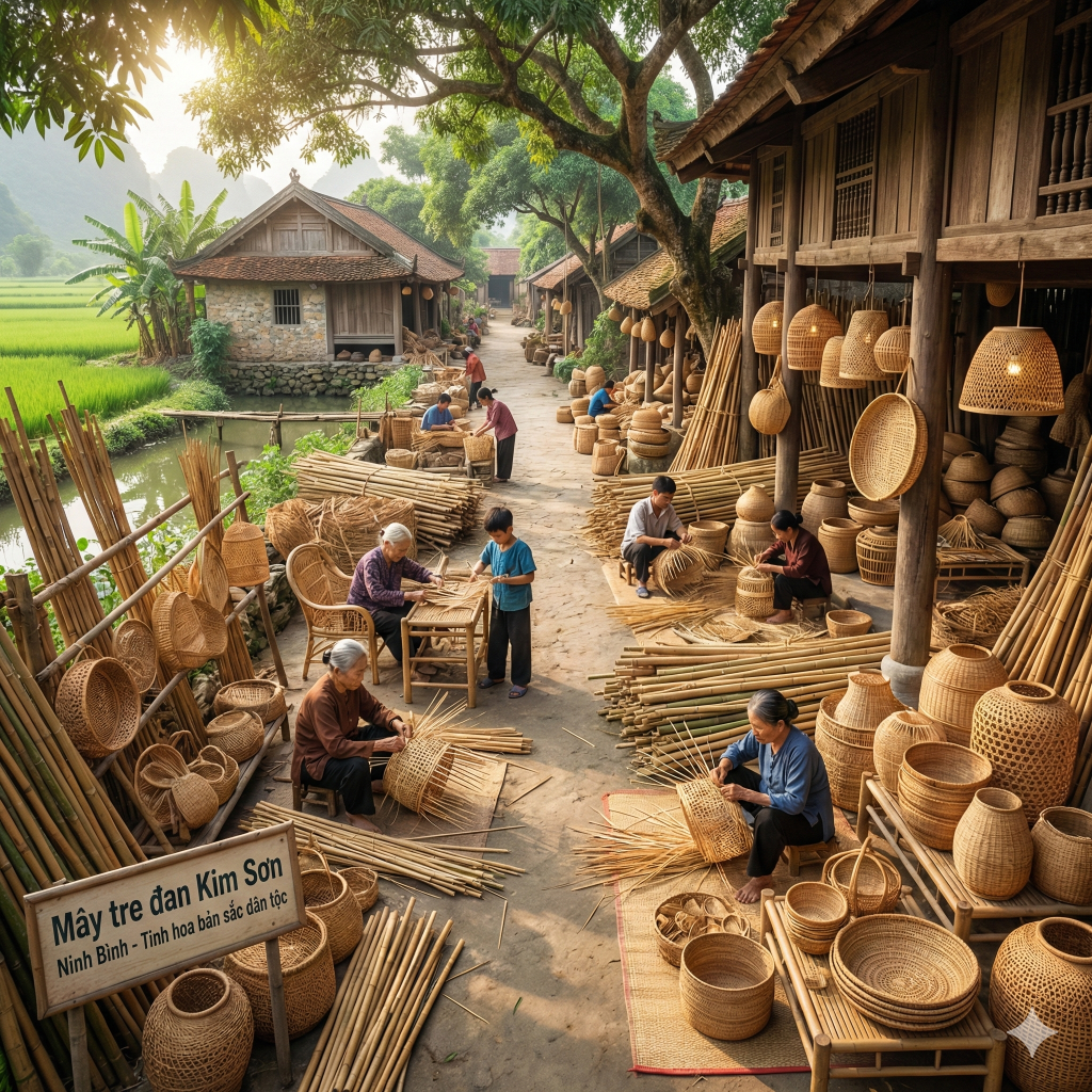 làng nghề mây tre đan Kim Sơn Ninh Bình