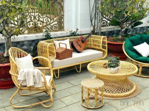 hình ảnh bàn ghế mây tre thanh lý Hà Nội 