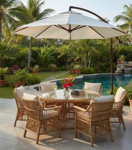 bàn tre ngoài trời