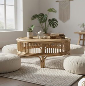 Bàn mây tre ngồi bệt