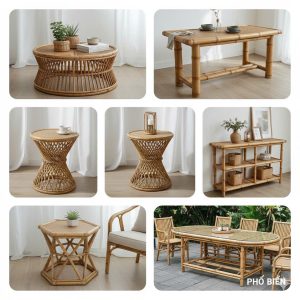 các mẫu bàn mây tre đan hà nội